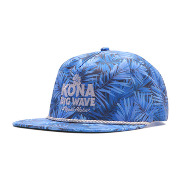 Kona Big Wave Foliage Hat with flat bill and ropoe