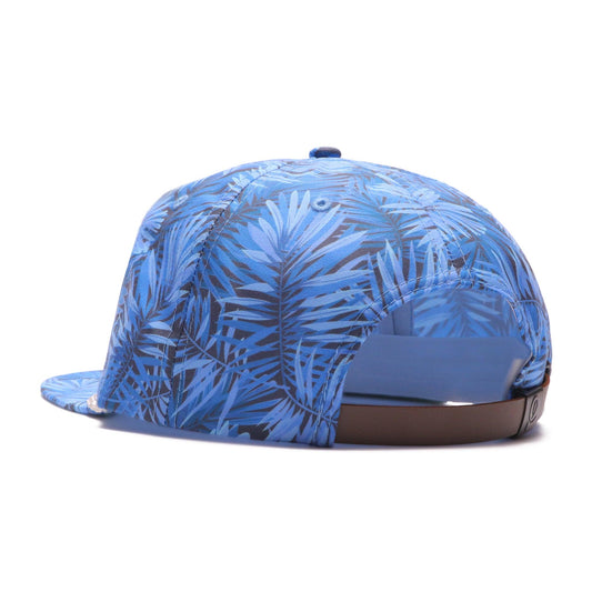back of hat with leather strap and metal clasp