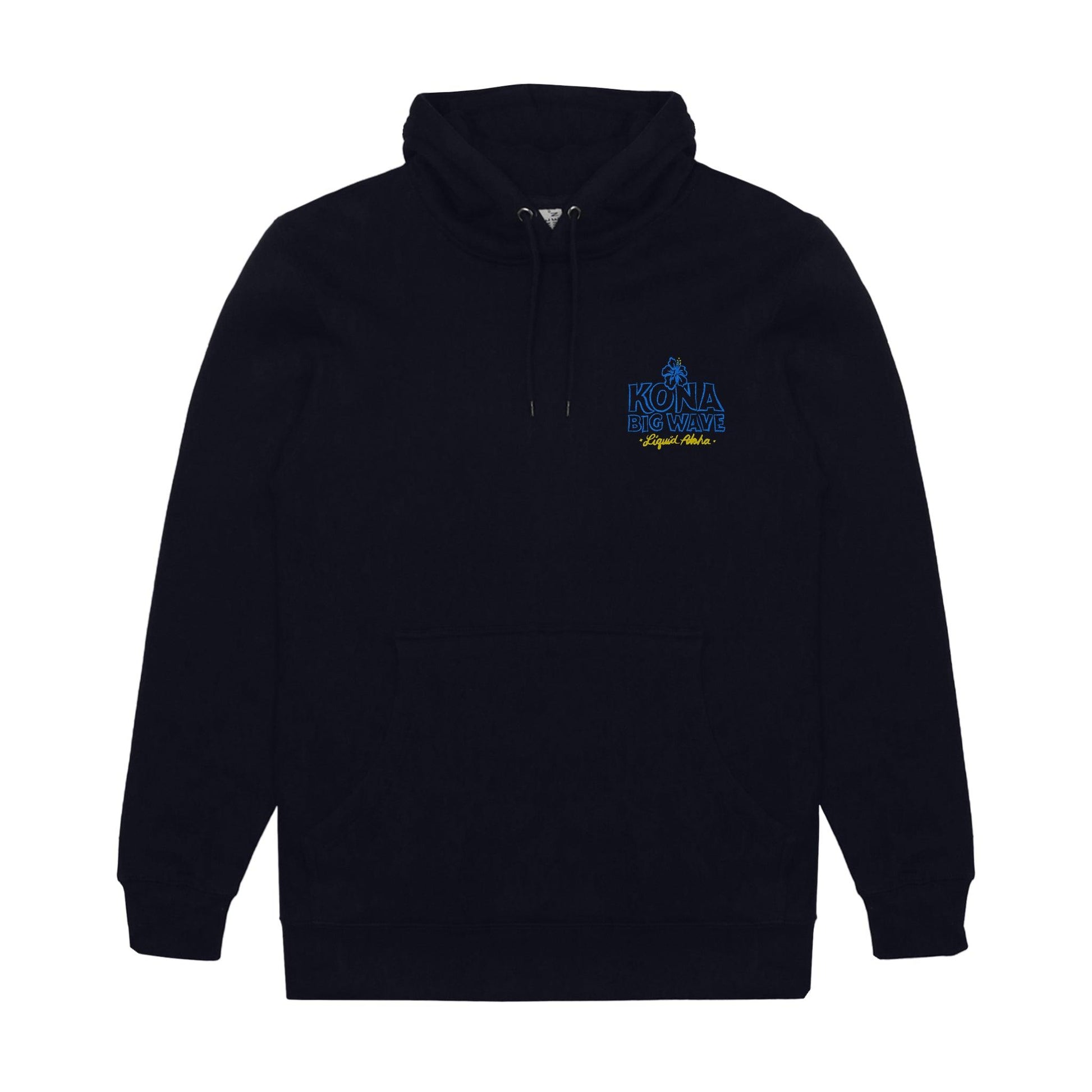 front of hoodie with logo on front left chest