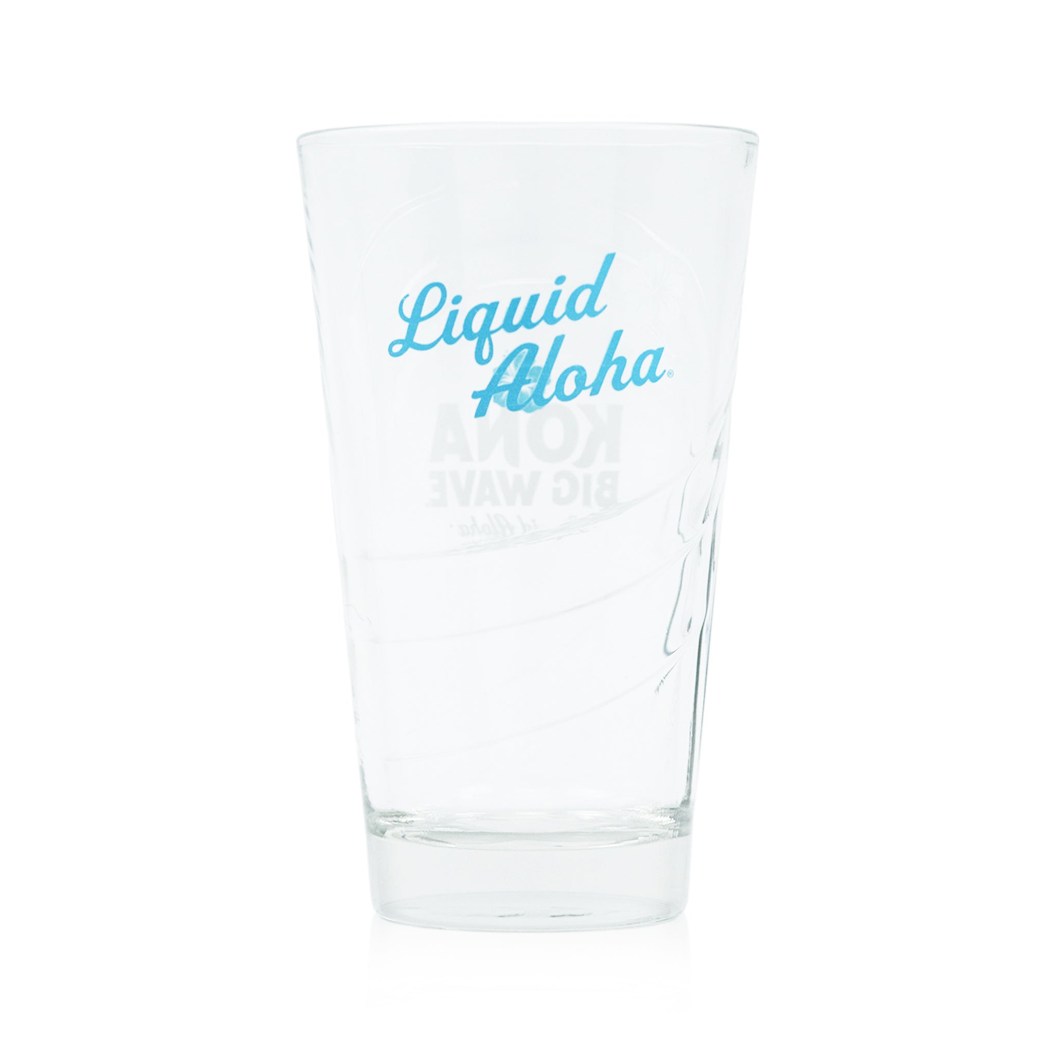 Kona Big Wave Embossed 16 oz Glass