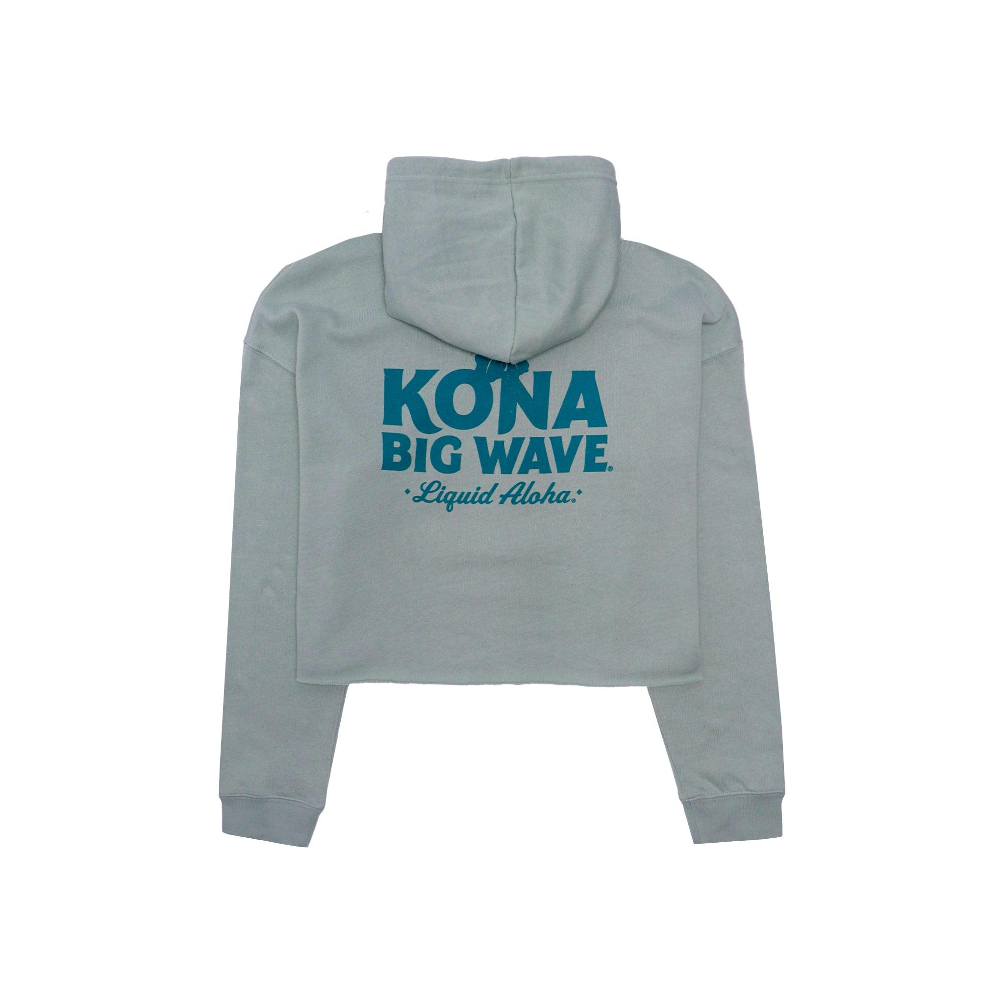 Kona Hibiscus Cropped Ladies Hoodie