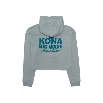 Kona Hibiscus Cropped Ladies Hoodie