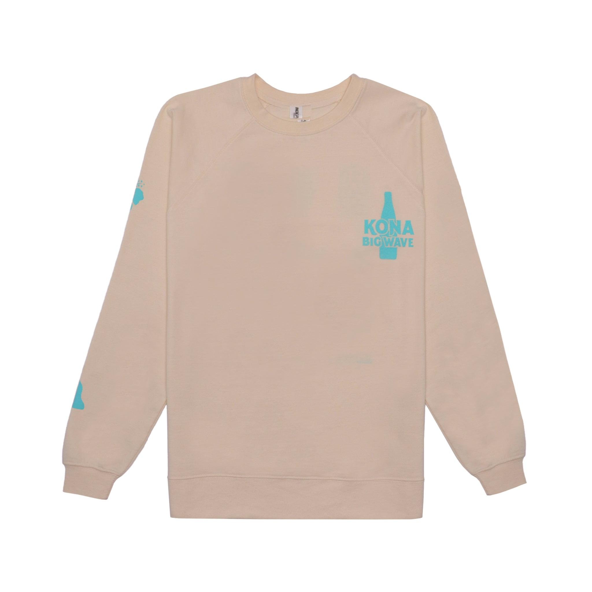 Front of Kona Icon Crewneck with front left chest logo