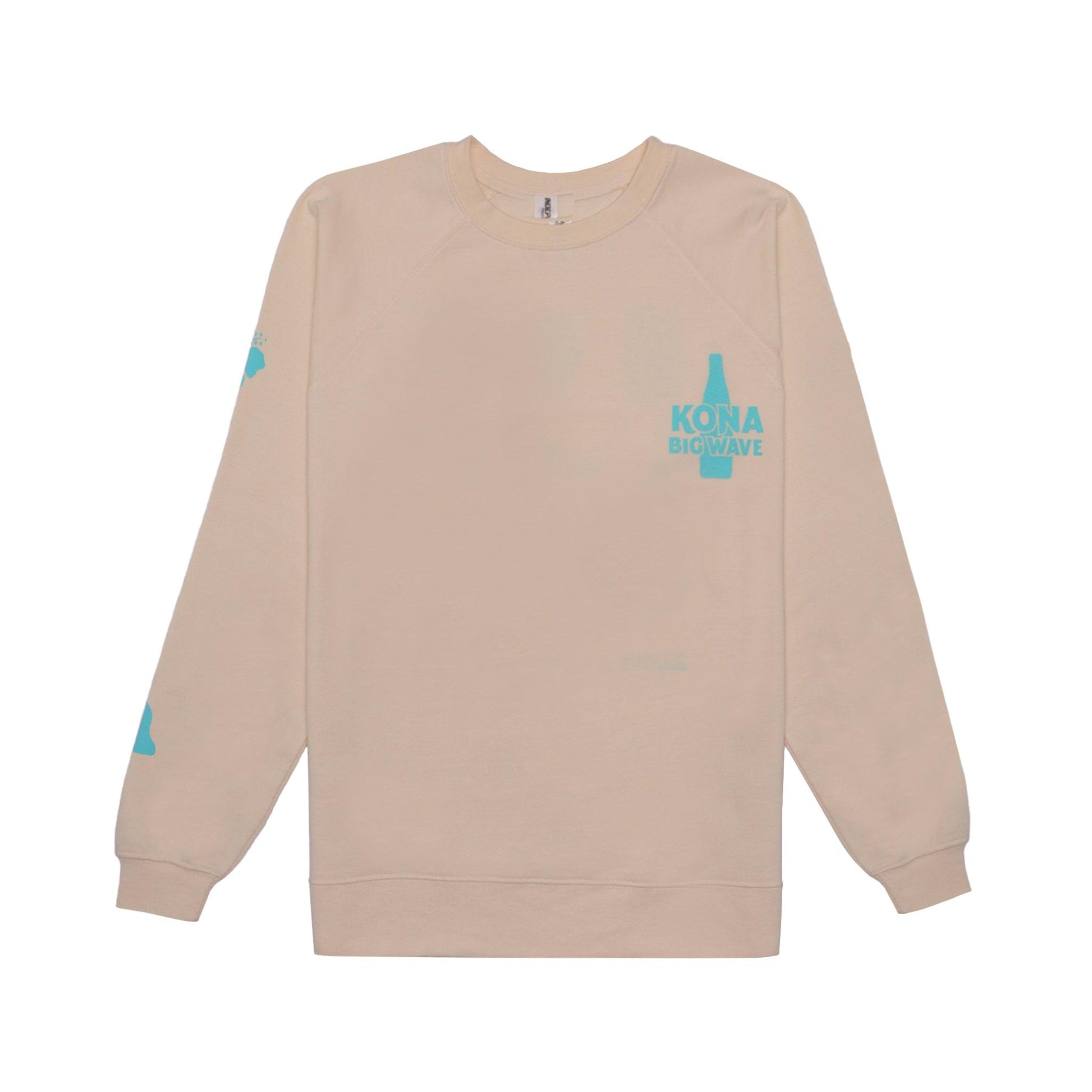 Front of Kona Icon Crewneck with front left chest logo