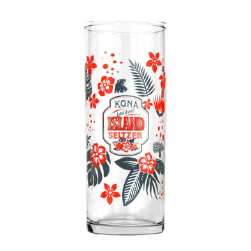 Kona Libbey Glass - Kona Spiked Island Seltzer Strawberry Guava design