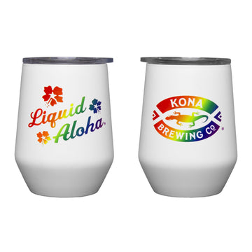 Kona x MiiR Liquid Aloha Wine Tumbler - White