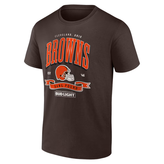 Cleveland Browns Brown Bud Light T-Shirt