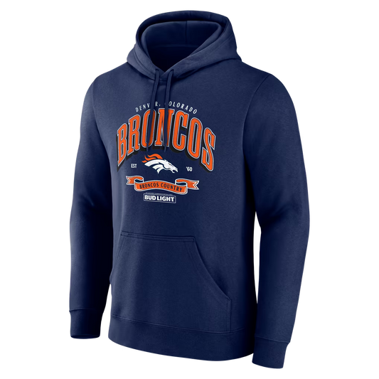Denver Broncos Navy Bud Light Hoodie