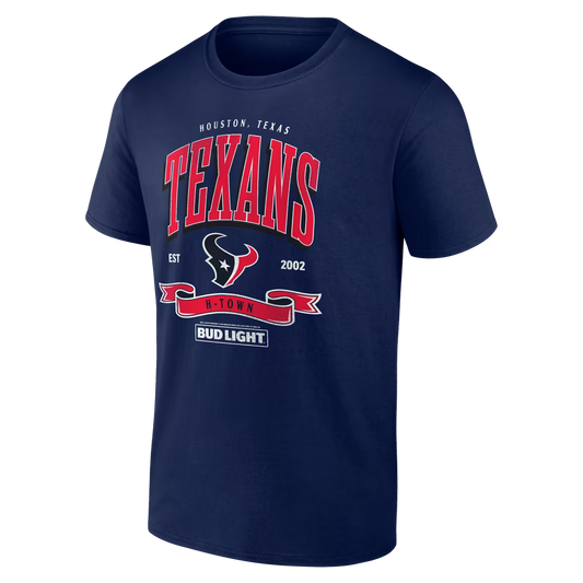 Houston Texans Navy Bud Light T-Shirt