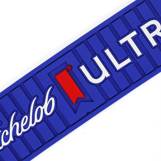 Close up top view Michelob ULTRA Iconic Drip Mat