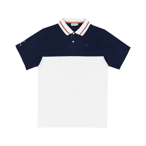ペリキュール　PELLICULE lettering polo T ホワイト michelob-ultra-devereux-golf-