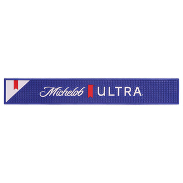 drip mat with red ribbon on top left and michelob ultra across mat 