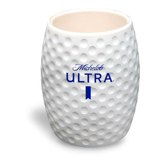 white michelob ultra golf ball can coolie