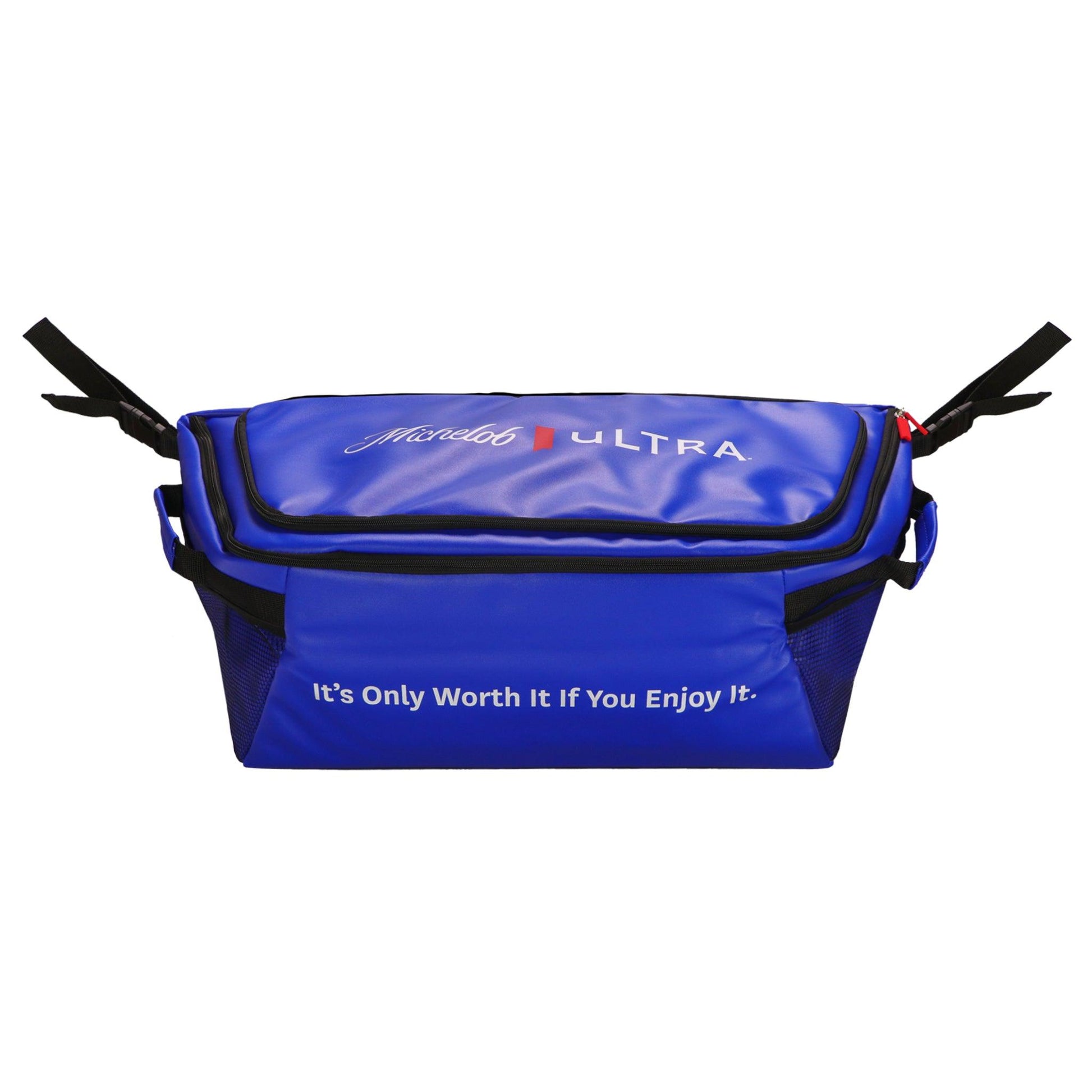 front of cooler bag with michelob ultra logo on top of bag 