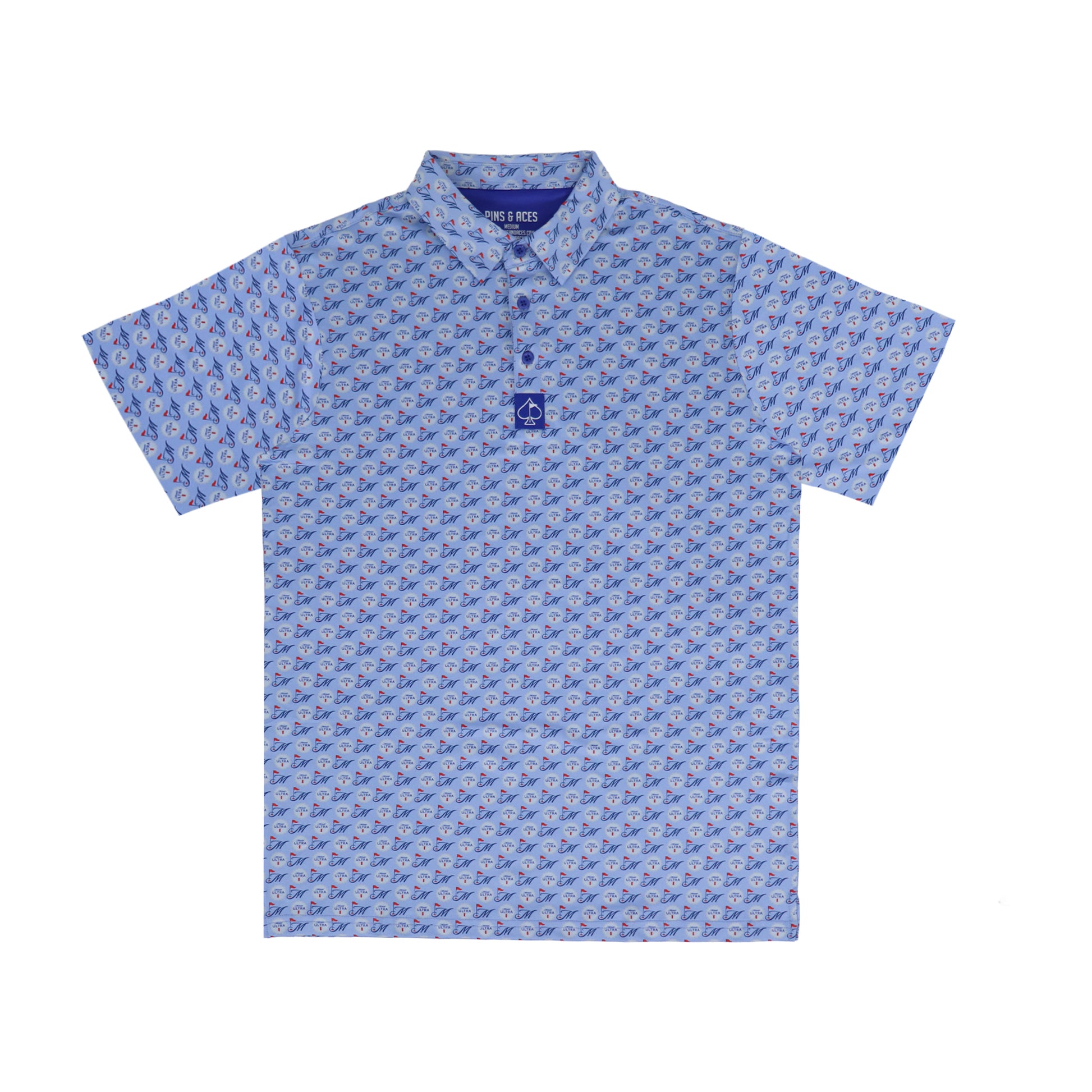 Michelob ULTRA Pins & Aces Polo - Sky Blue