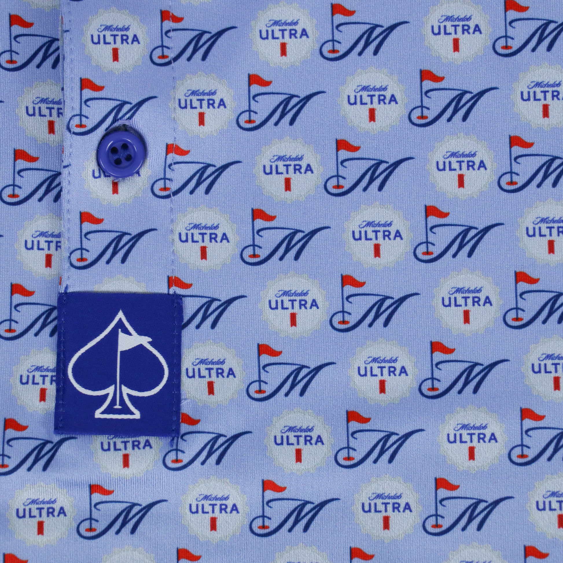 Michelob ULTRA Pins & Aces Polo - Sky Blue