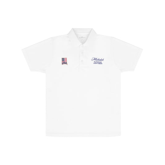 Michelob USA Performance White Polo