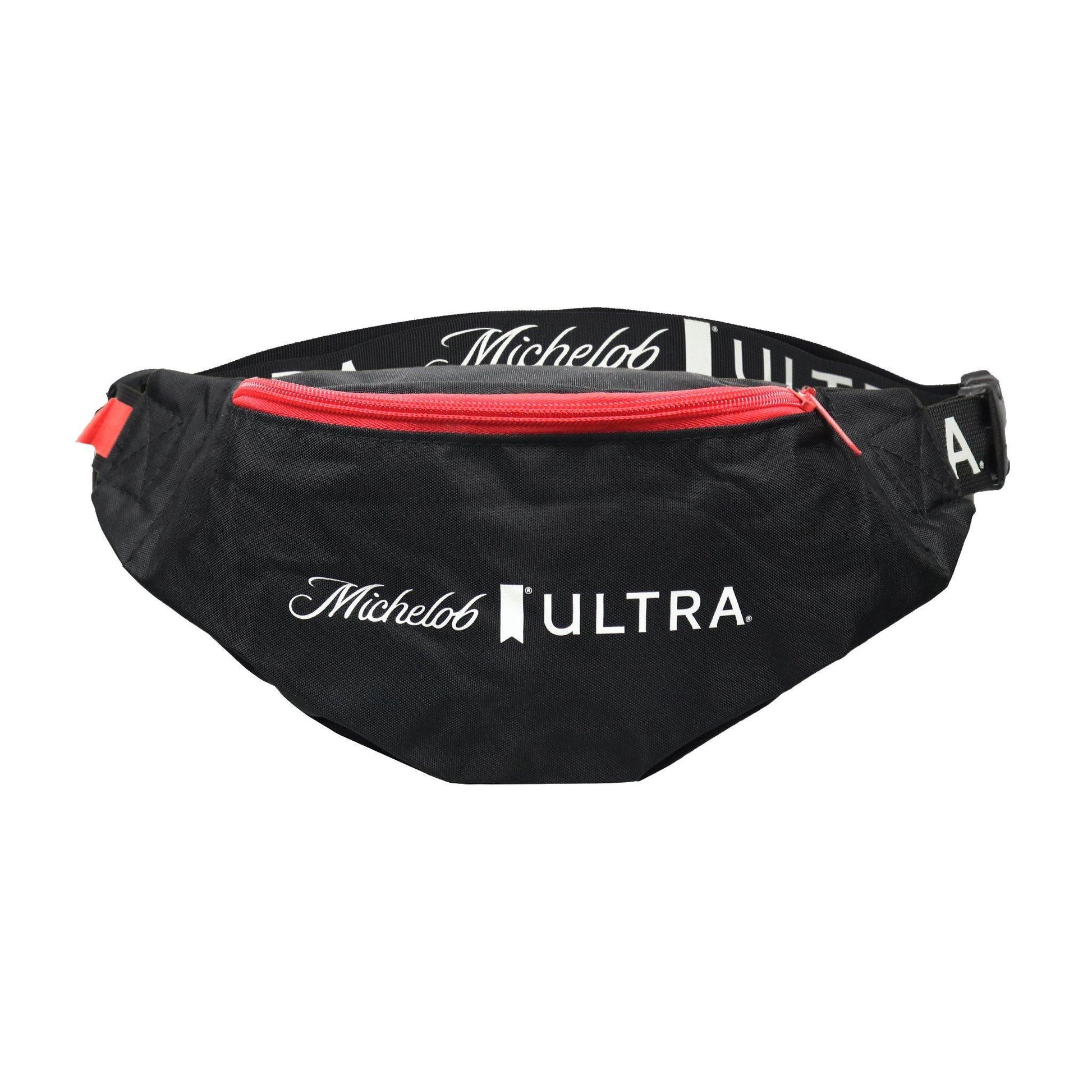 black and red michelob ultra fanny pack