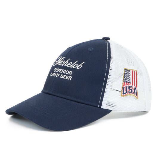 Michelob USA Navy Trucker Hat