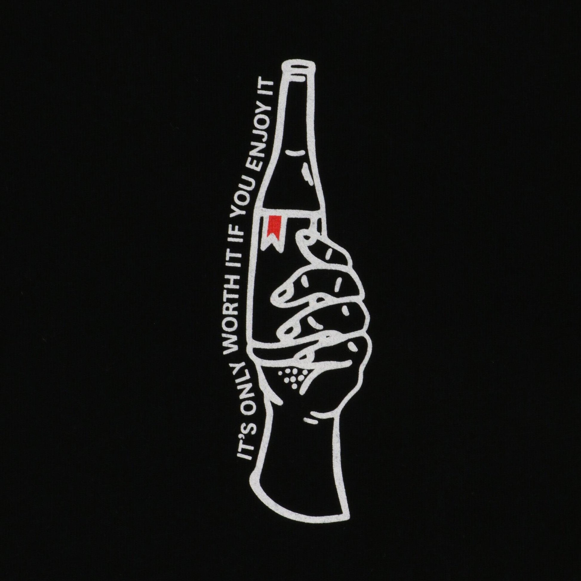 Closeup of black ULTRA X DVRX In Hand T-Shirt logo