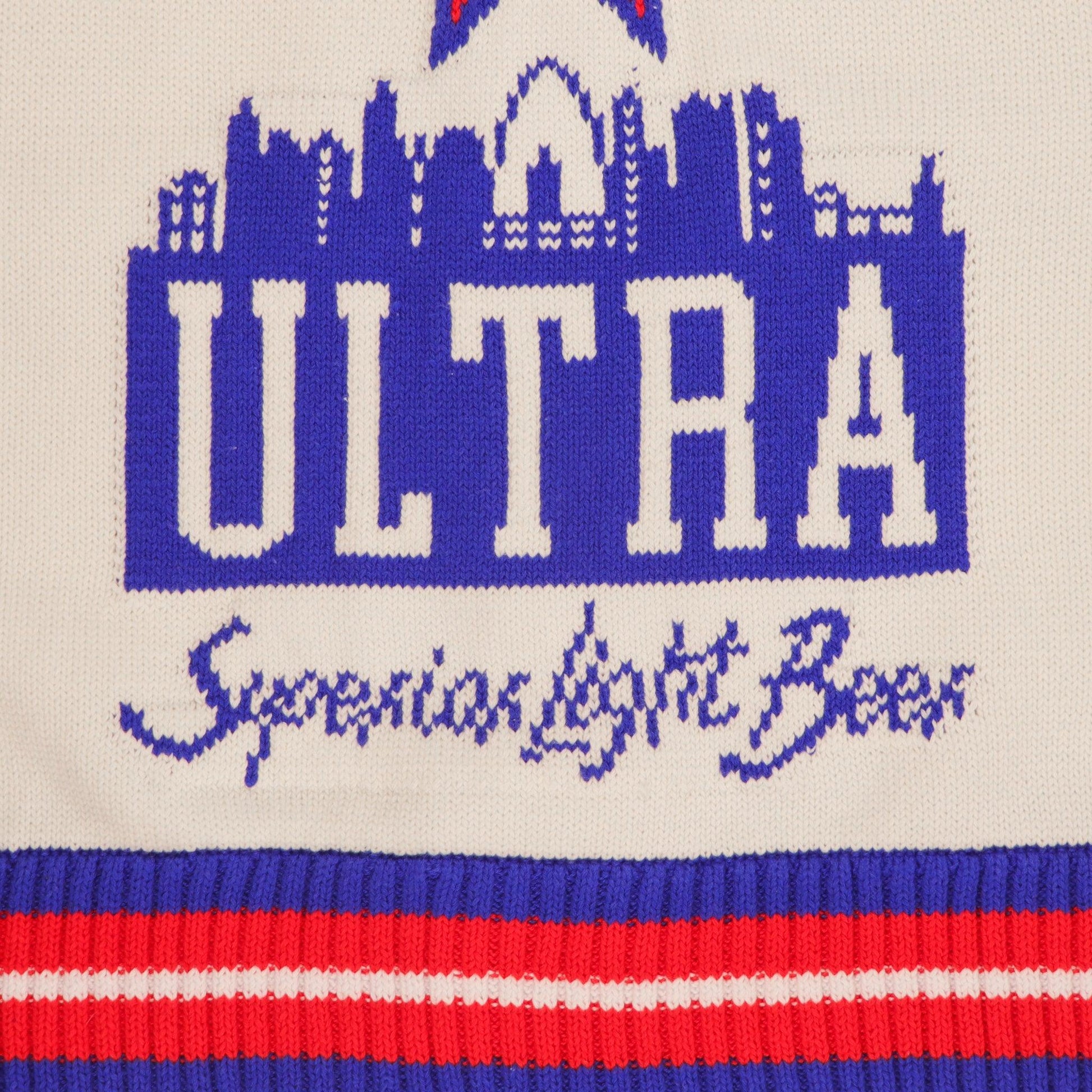 up close detail of ultra superior light beer 
