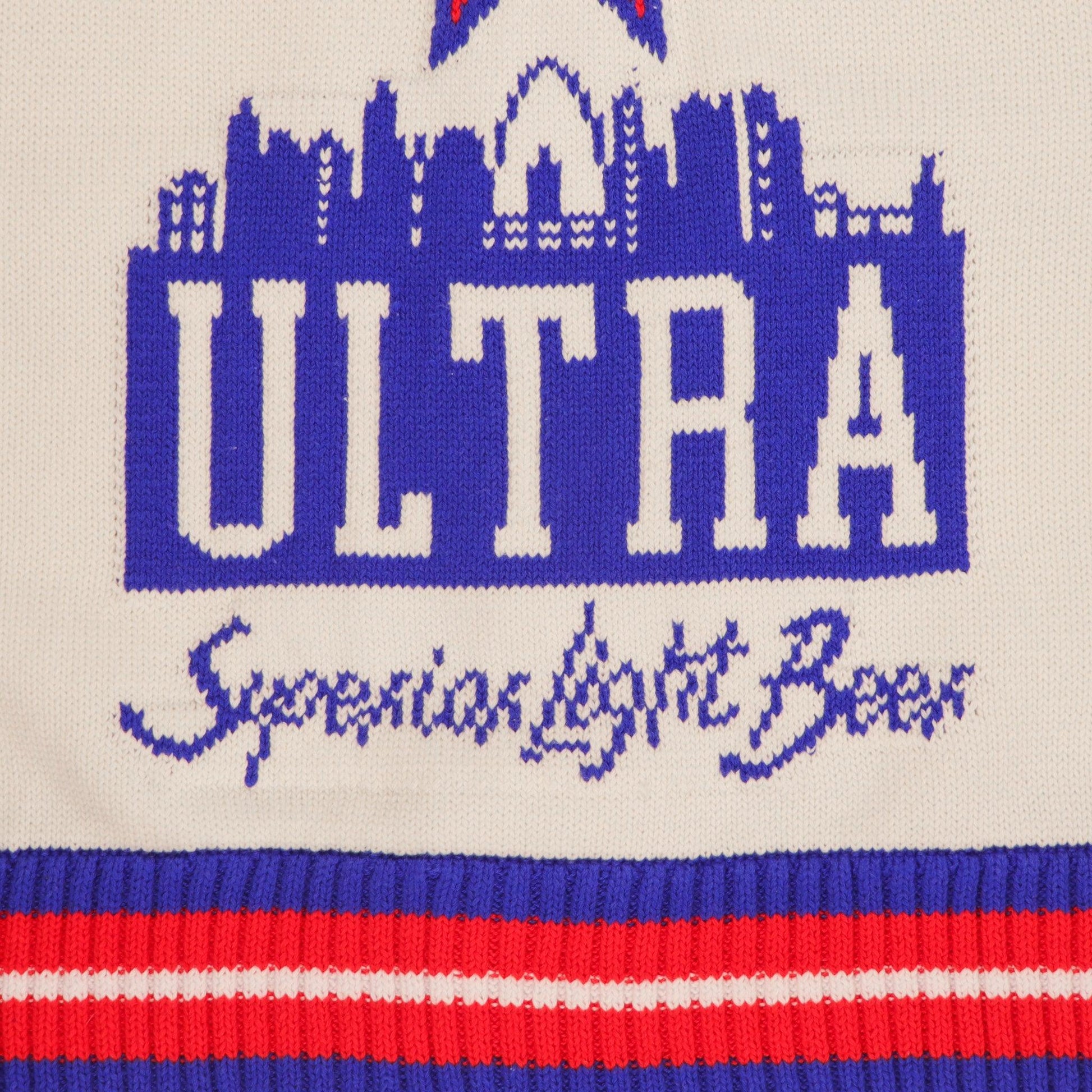 up close detail of ultra superior light beer 