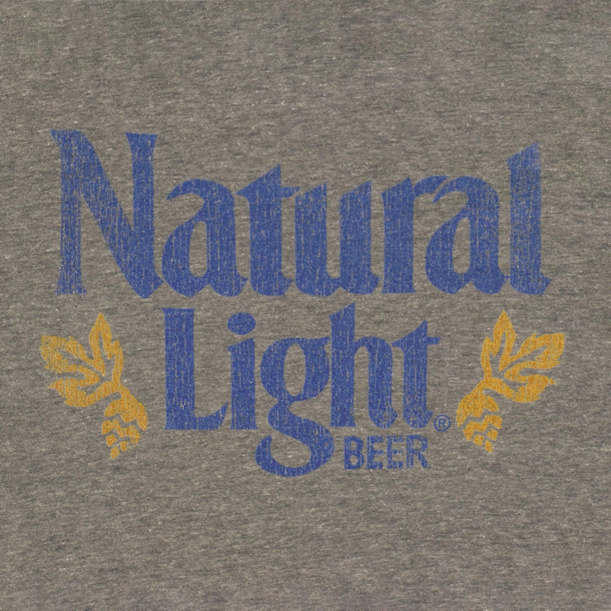 CLOSE UP OF NATURAL LIGHT BEER VINTAGE LOGO