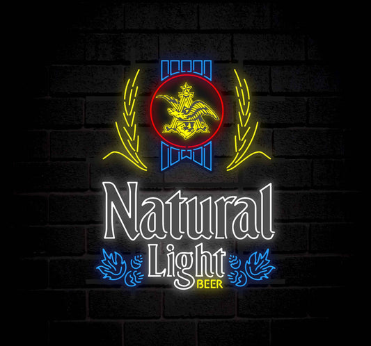 red yellow blue and white natural light ribbon vintage led neon sign