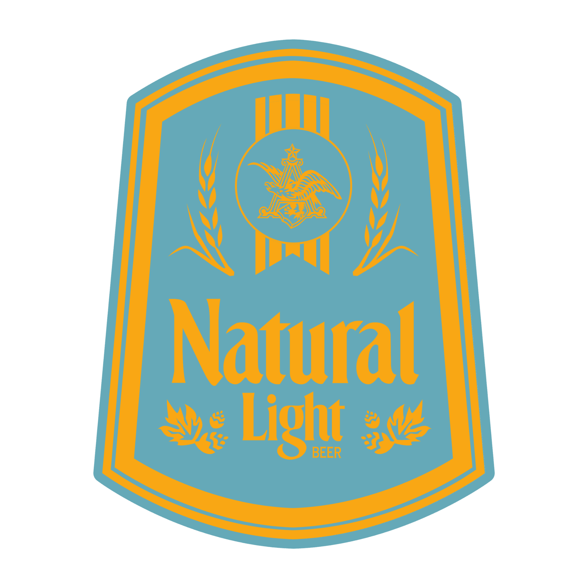 Natural Light Vintage Blue Logo Natural Sticker