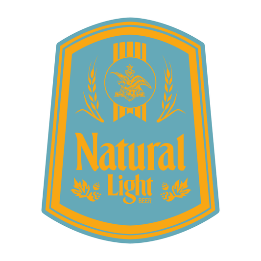 Natural Light Vintage Blue Logo Natural Sticker