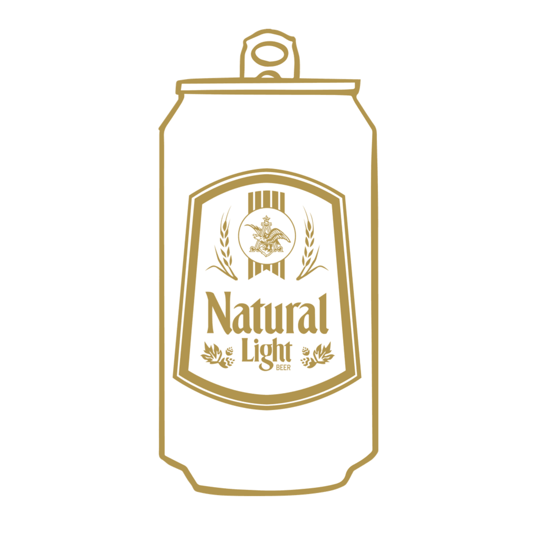 Natural Light Vintage Can Sticker