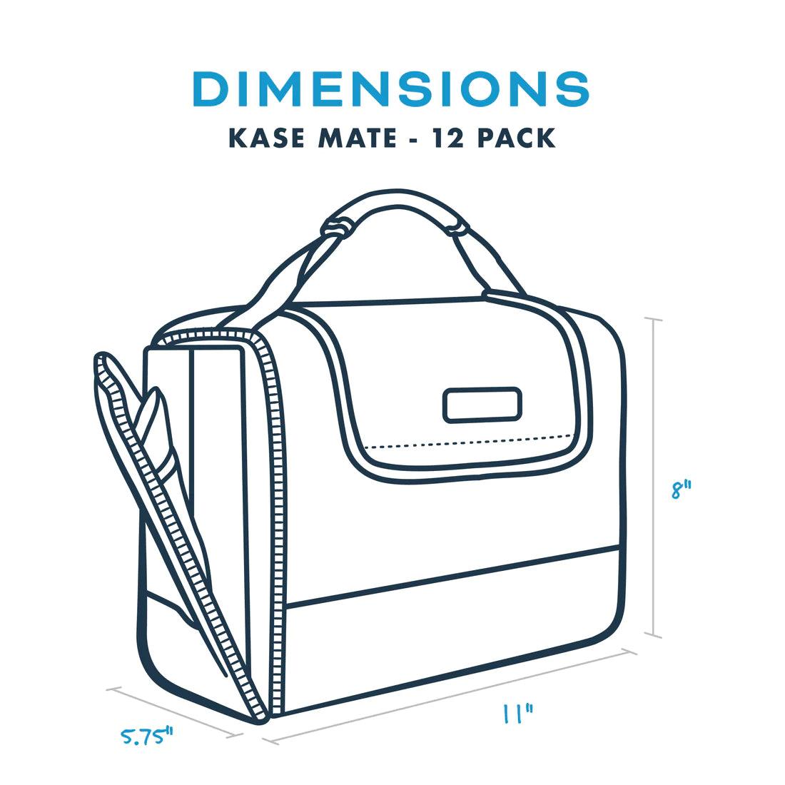Dimensions of Kase Mate, 5.75" x 11" x 8"