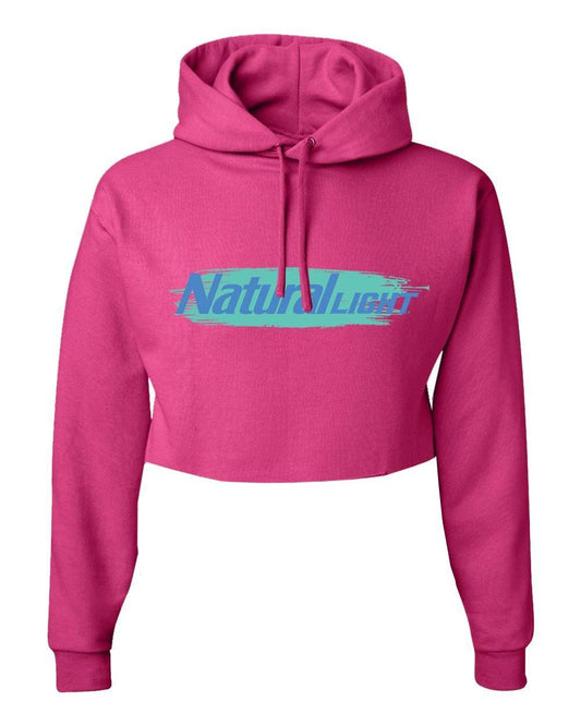 Natural Light Women's Pink Crop Hoodie