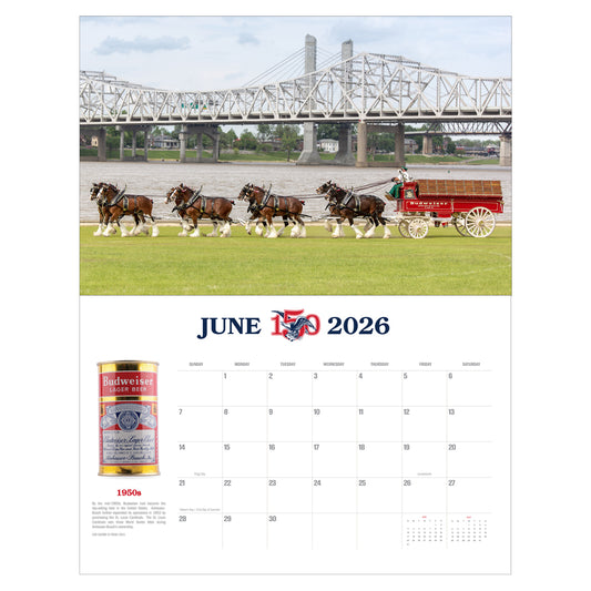 2026 Clydesdale Calendar - 150th Anniversary