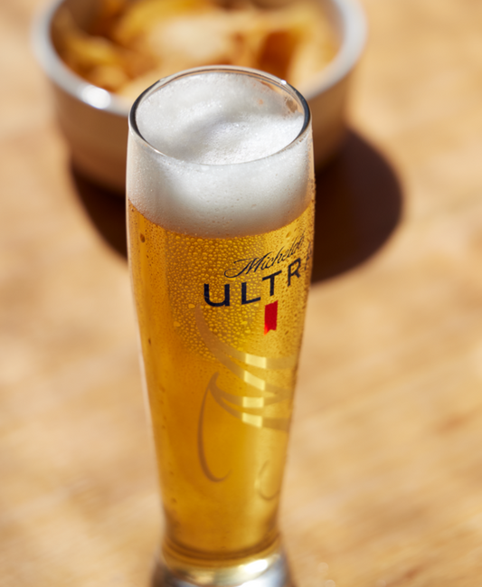 Michelob ULTRA "M" Script Pilsner Glass