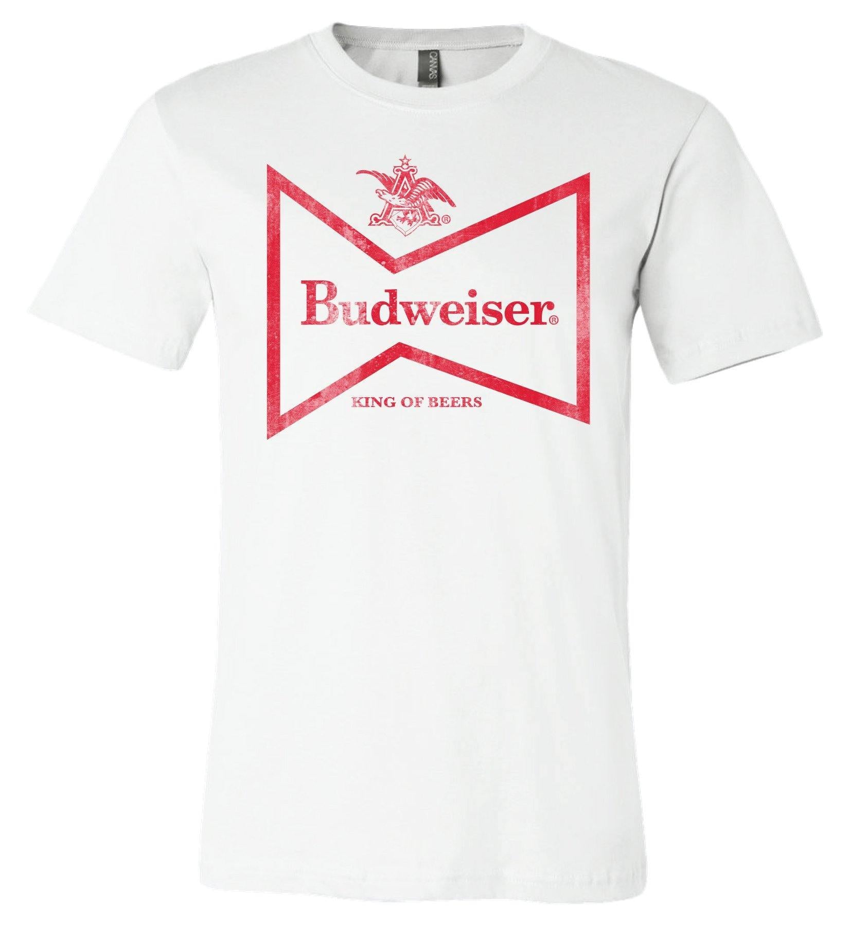 Budweiser Vintage Bowtie Men's White T-Shirt