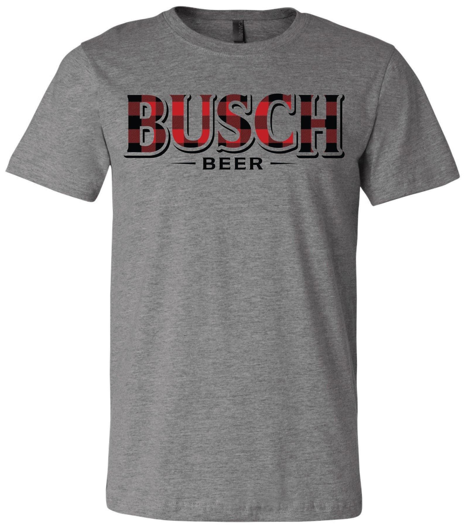 Busch Beer Buffalo Plaid T-Shirt