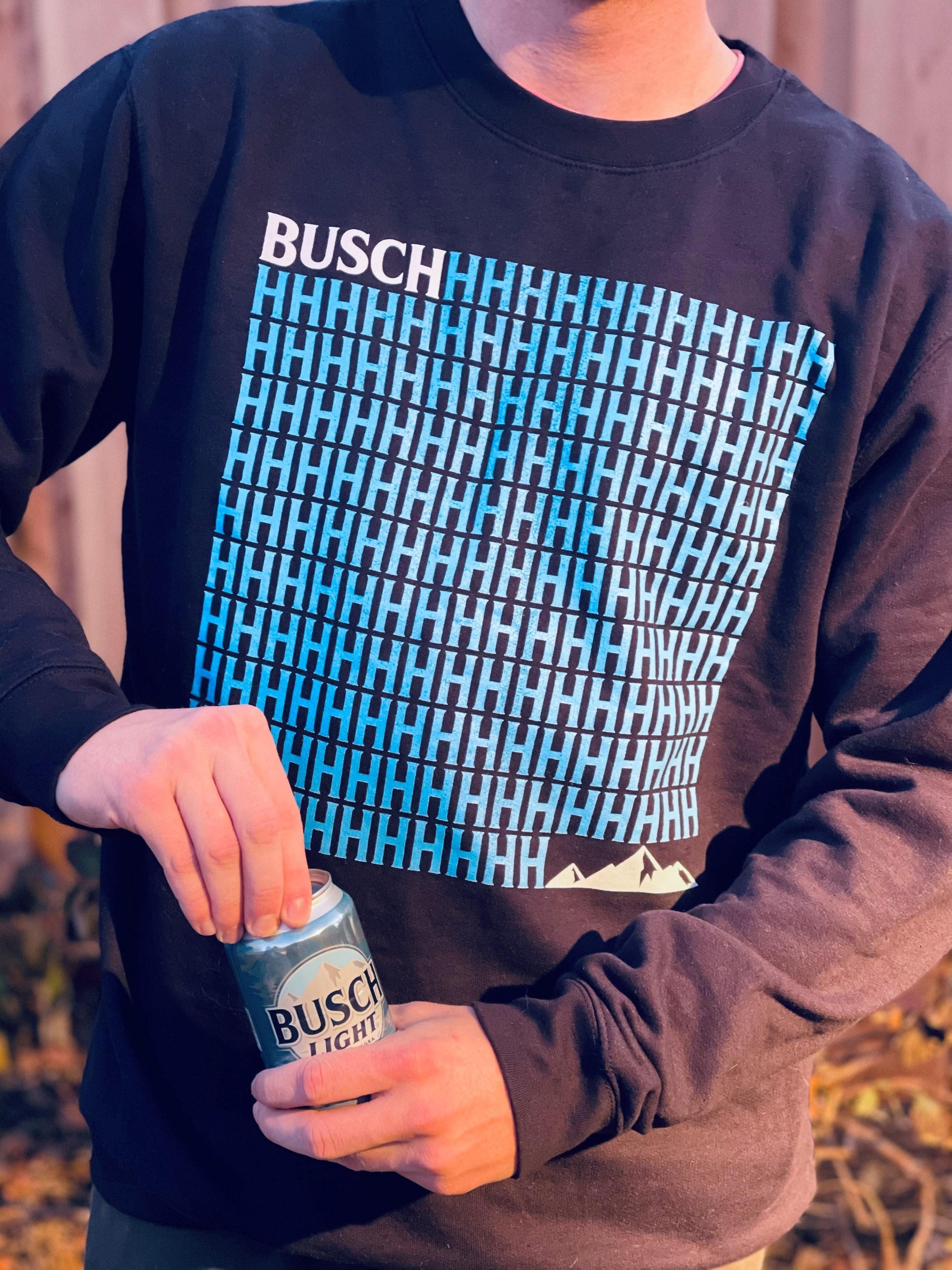 busch front crew sweatshirt