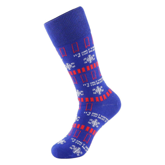 blue michelob ultra holiday socks 