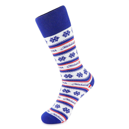 white michelob ultra holiday socks