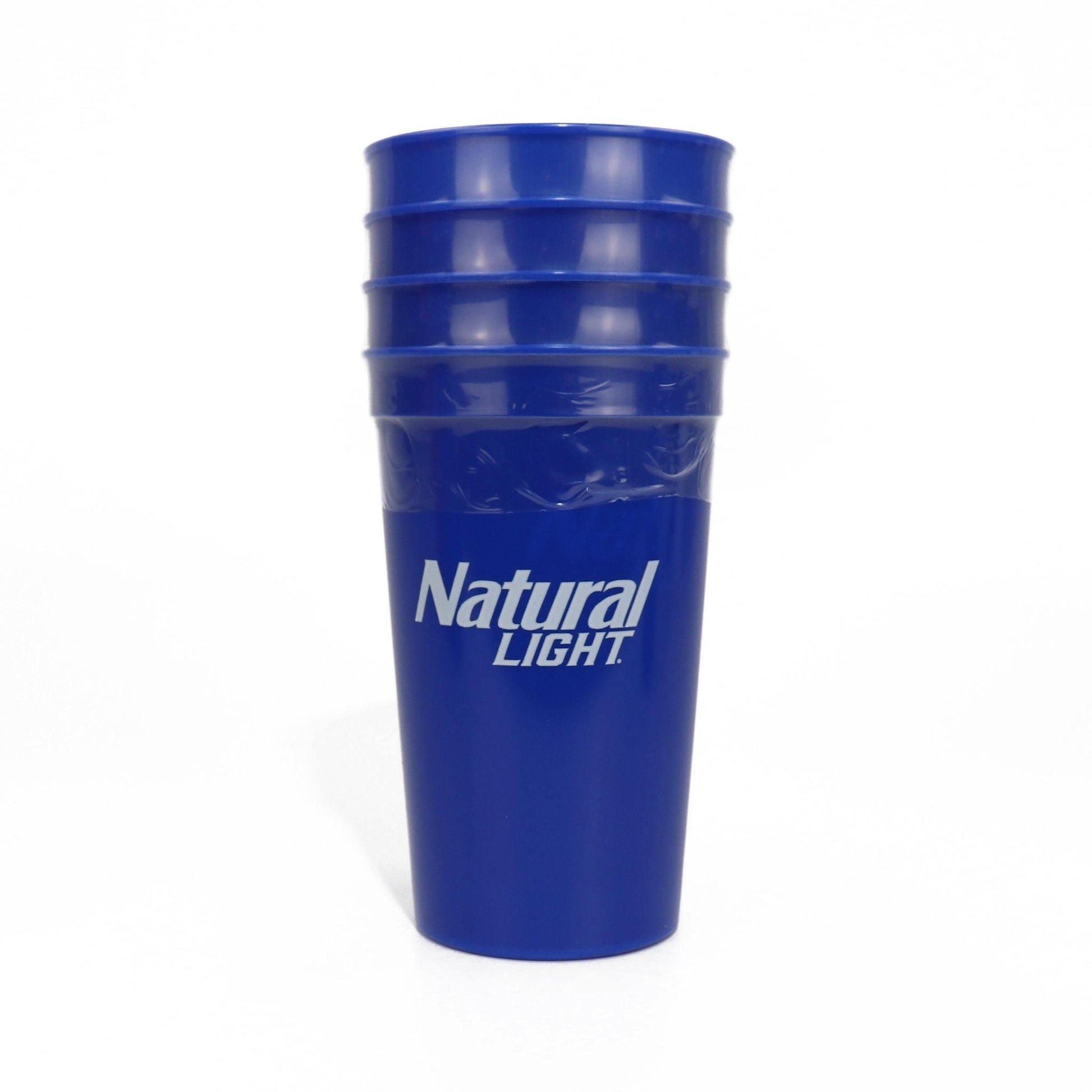 blue natural light 4 pack reusable cups