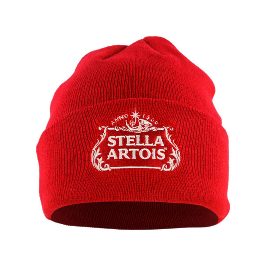 red  stella artois beanie