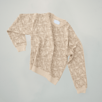 STELUAR All Over Print Beige Crewneck