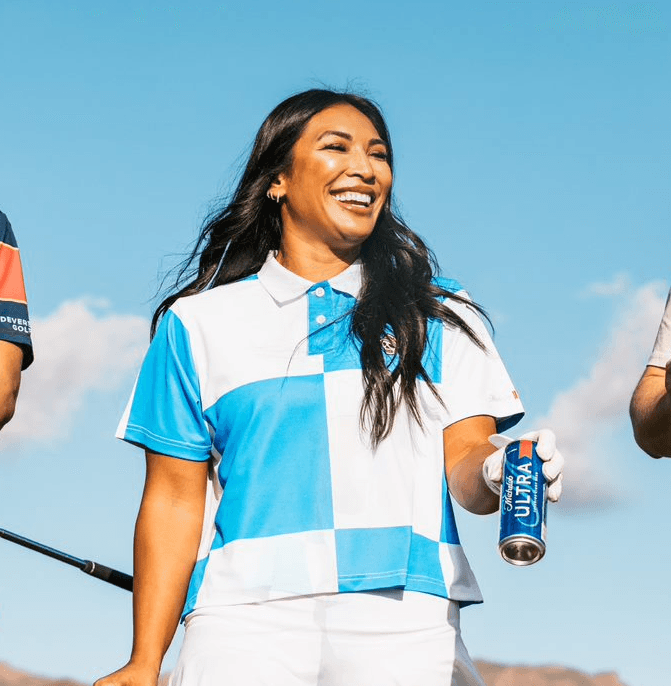 ULTRA Blue Check Women's Polo
