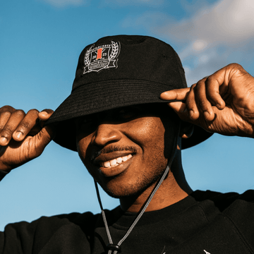 Lifestyle of Michelob ULTRA Devereaux Golf Black bucket hat