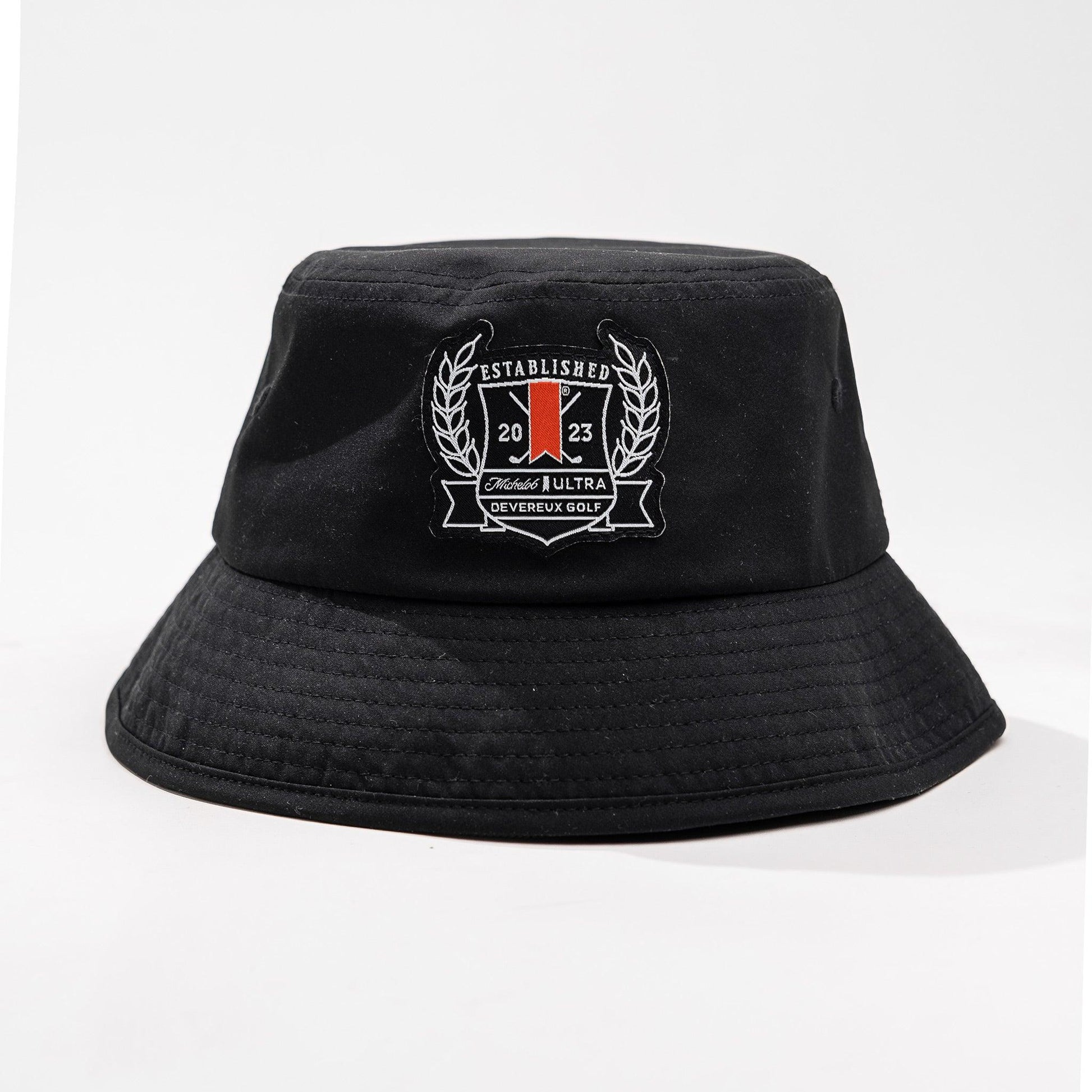Black bucket hat with Michelob ULTRA Devereaux Golf patch