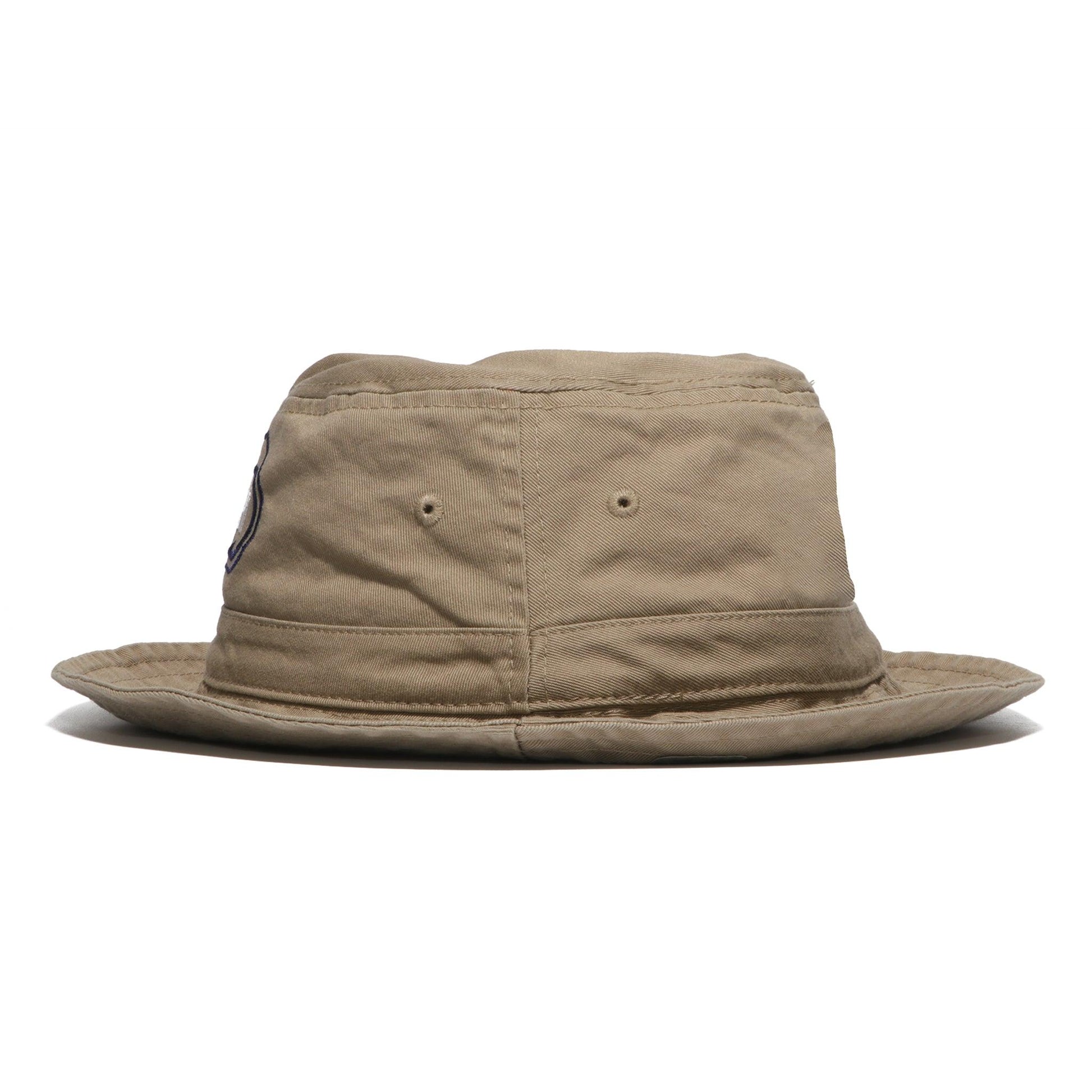Side view of tan bucket hat