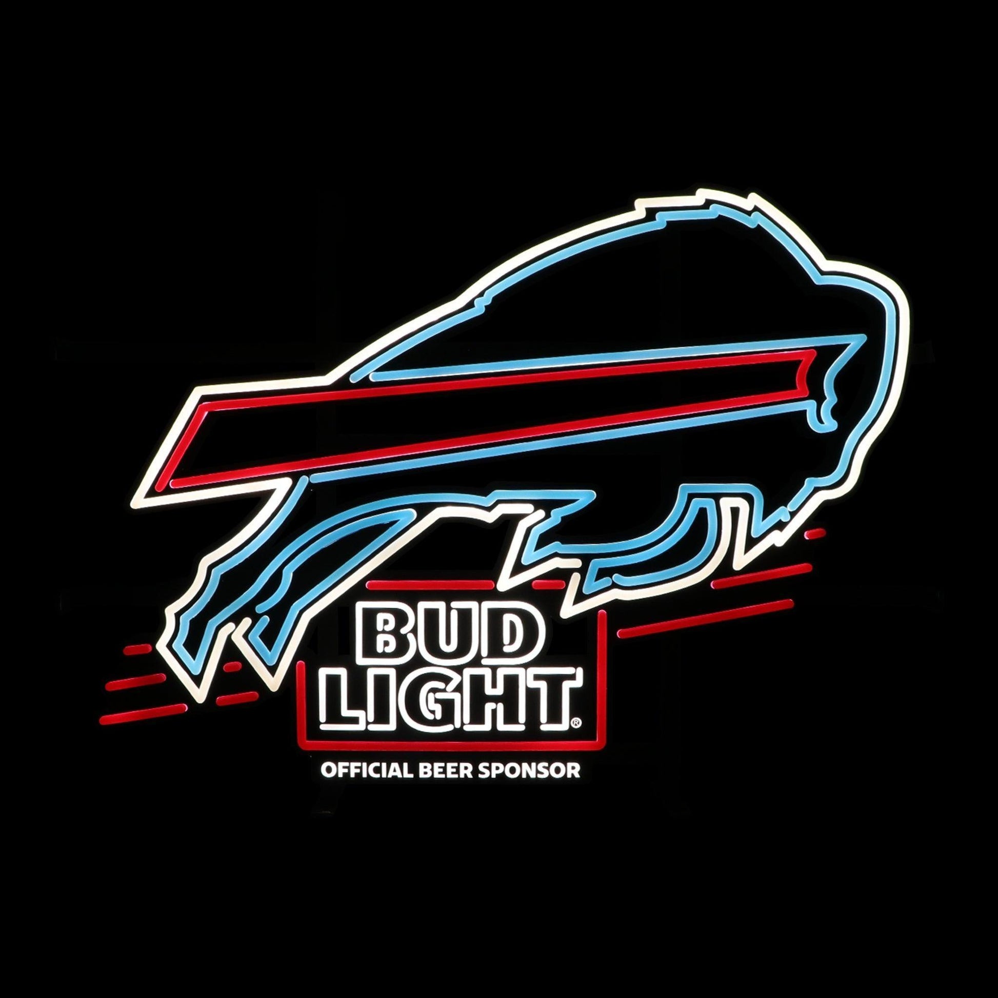 Bud Light Buffalo Bills NFL LED Sign - Black Lit