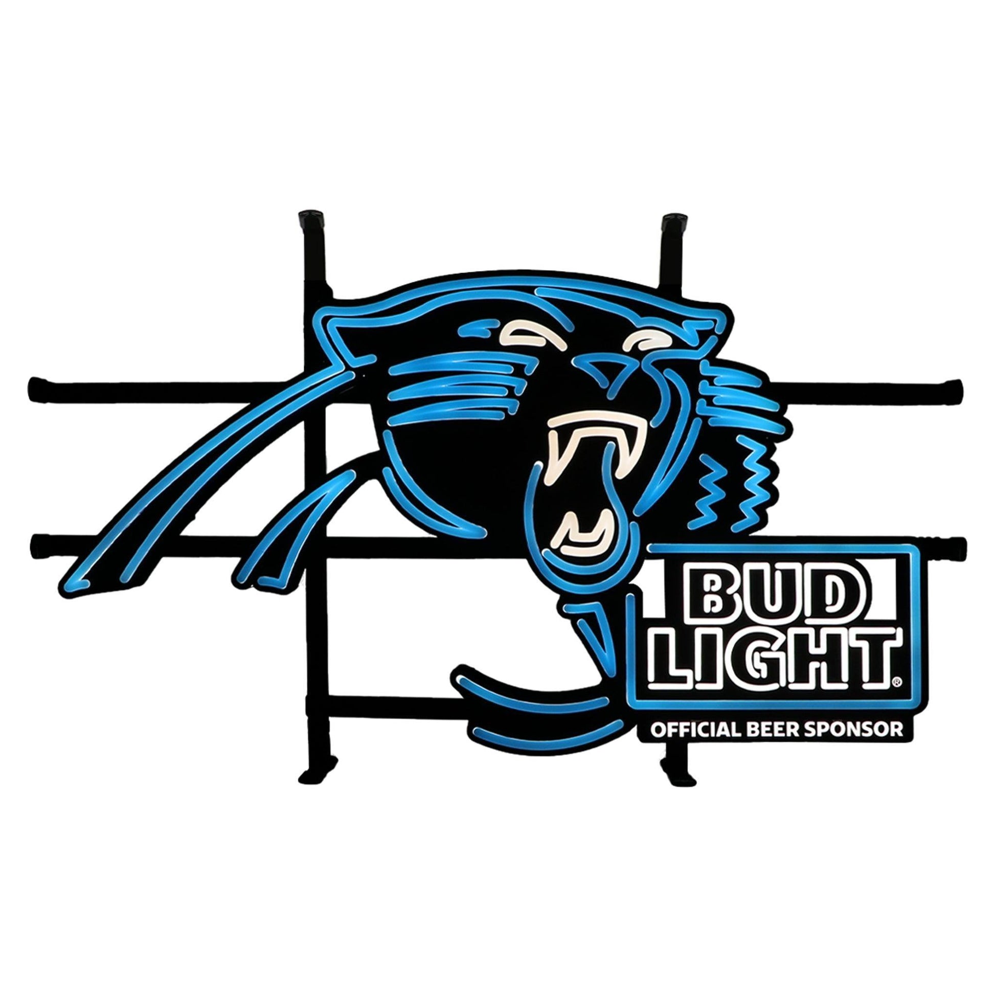 Bud Light Carolina Panthers NFL LED Sign - White Unlit