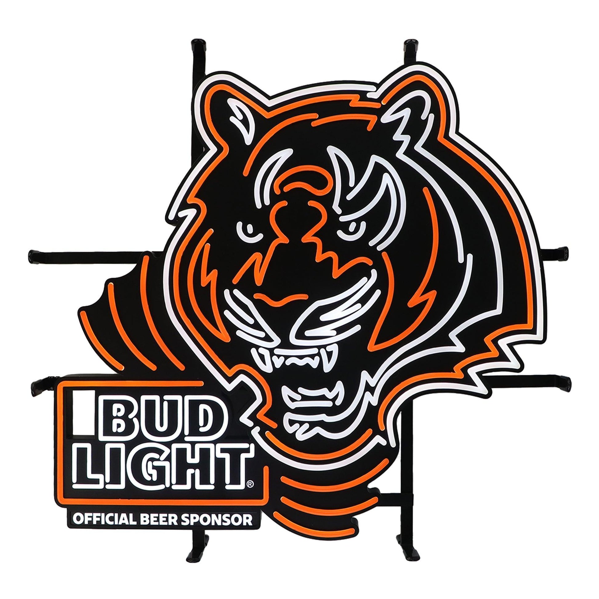 Bud Light Cincinnati Bengals NFT LED Sign - White Lit
